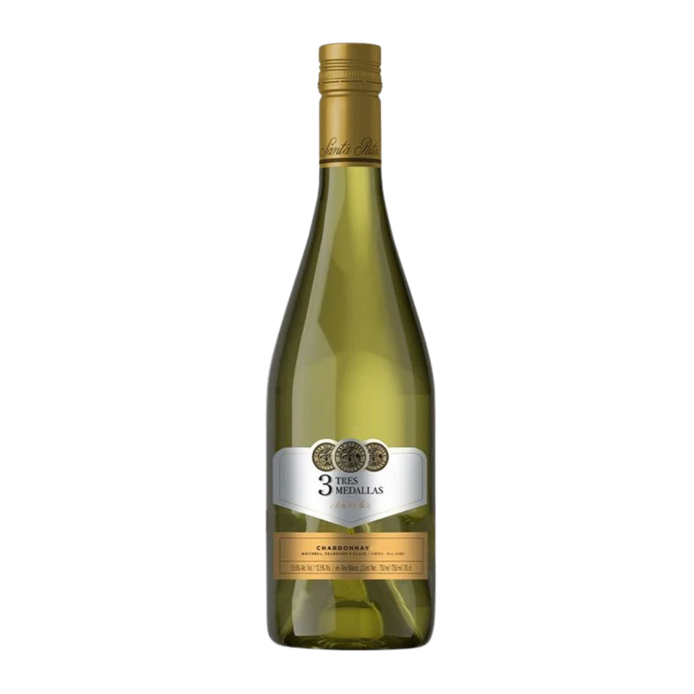 Vinho Branco Seco Chileno 3 Medallas Chardonnay 750ml
